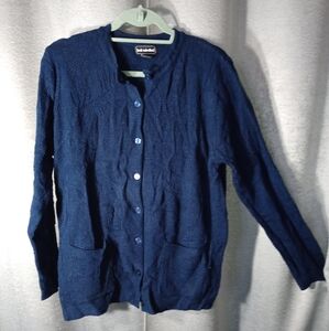Navy Blue Cardigan Sweater